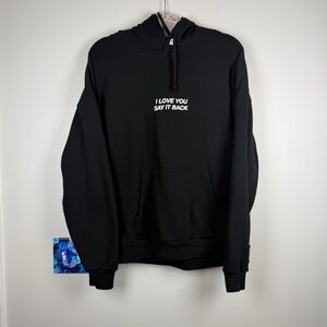 Original ILYSIB Lonely Ghost Black Graphic Hoodie Sweatshirt Size Large Love You